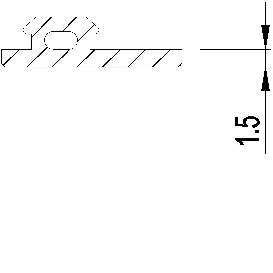 Зображення Ущільнення для з'єднувального профілю 1.5 мм [080.9805]