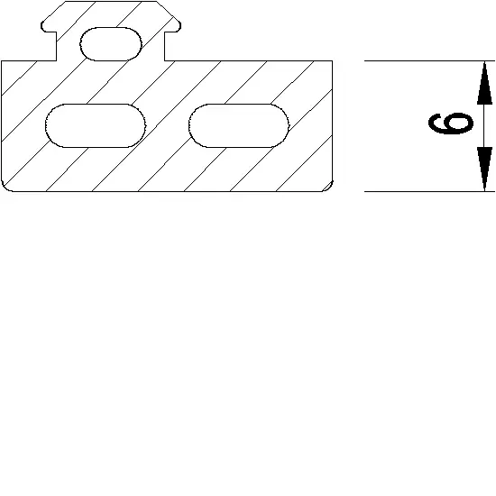 Зображення Ущільнення для з'єднувального профілю 6 мм [080.9809]