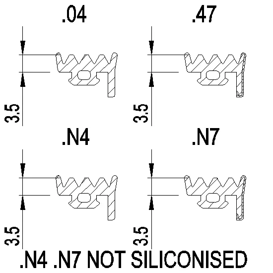Зображення Ущільнювач скління 3.5 мм [080.9815.SY]