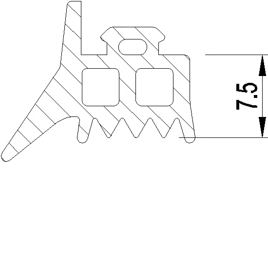 Зображення Ущільнювач скління 7.5 мм [080.9818]