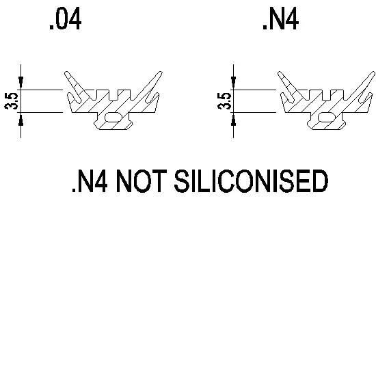 Зображення Симетричний ущільнювач скління 3.5 мм [080.9880.SY]