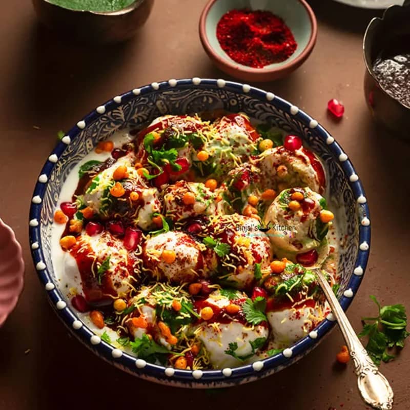 Patiala food hub - Chaat papdi + dahi bhalla