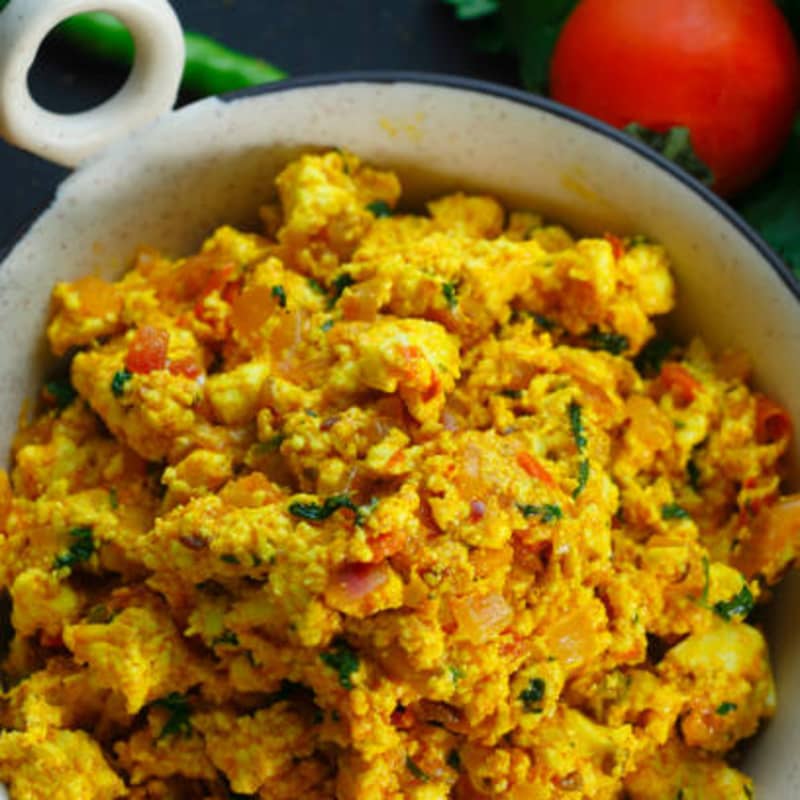 Patiala food hub - Paneer Bhurji With 3 Plain Paratha