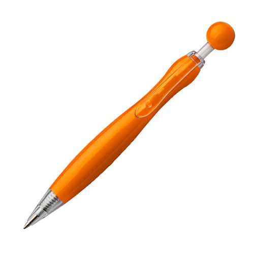 Barron Clothing Curved Ballpoint Pen with Ball Plunge Mechanism