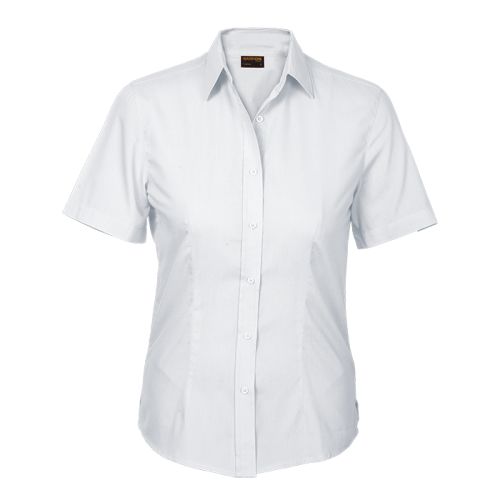 Barron Clothing | Ladies Basic Poly Cotton Blouse Short Sleeve