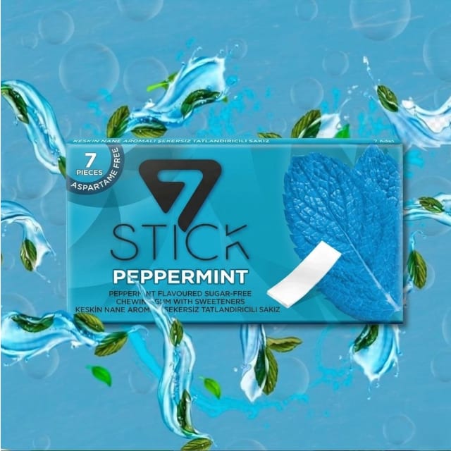 علكة 7 ستيك نعنع ازرق بدون سكر 12*24 