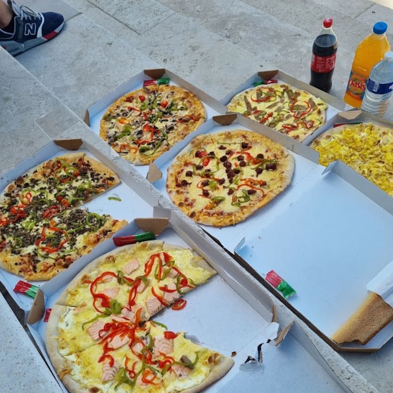 Pizzas à emporter, prêtes en quelques minutes
