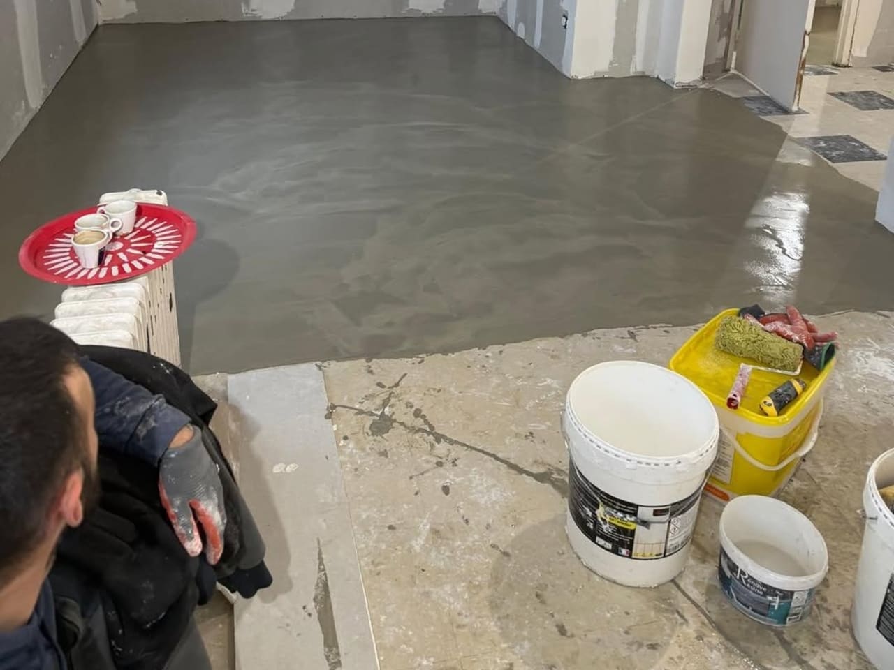 Rénovation : chape fraîche et mise hors d'eau