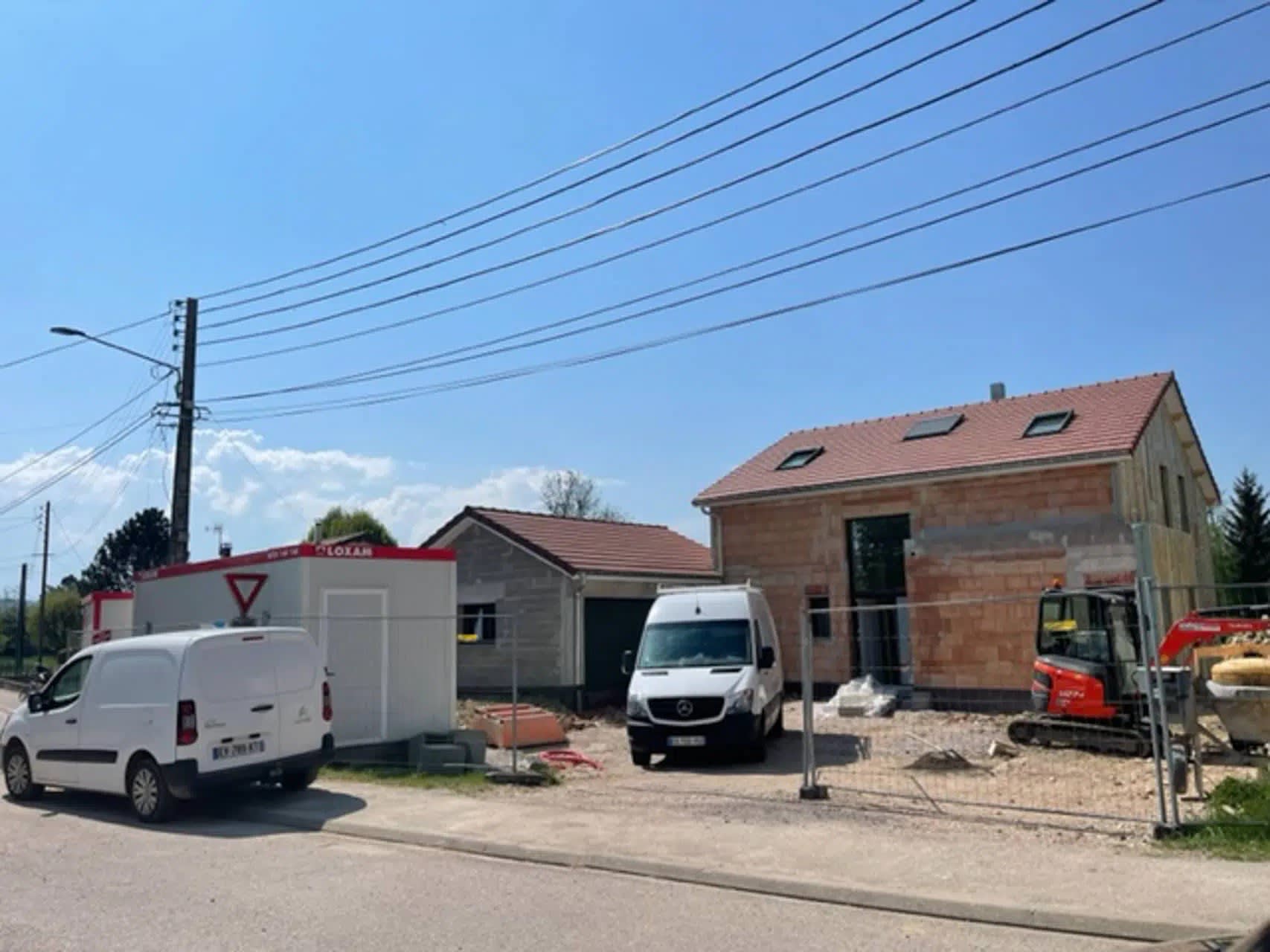 Construction neuve — gros oeuvre briques rouges