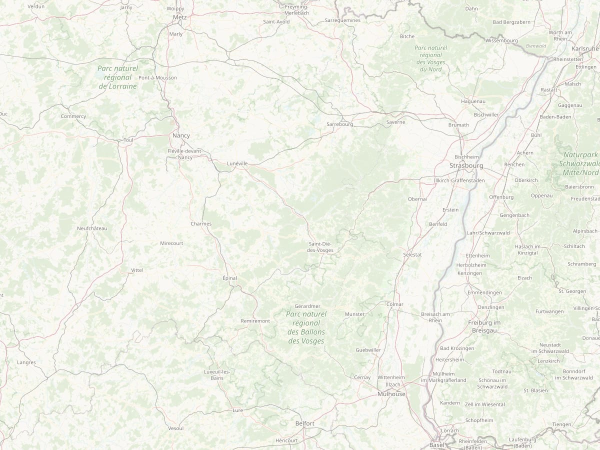 Carte de la zone d'intervention autour de Étival-Clairefontaine