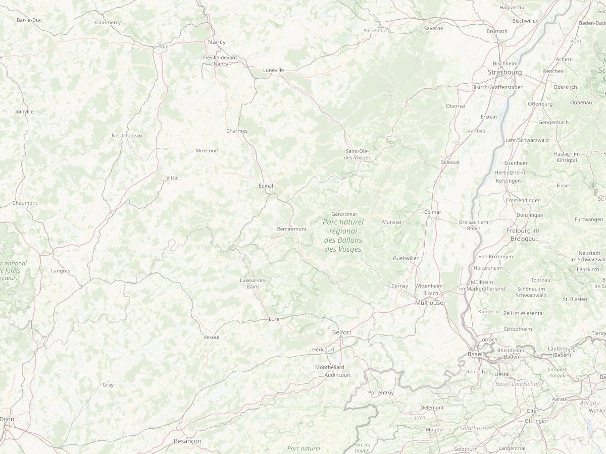 Carte de la zone d'intervention autour de Saint-Ame