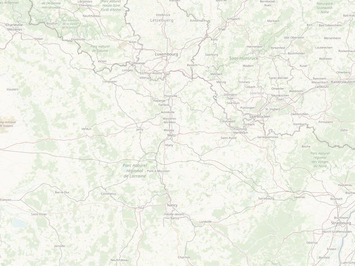 Carte de la zone d'intervention autour de Vantoux
