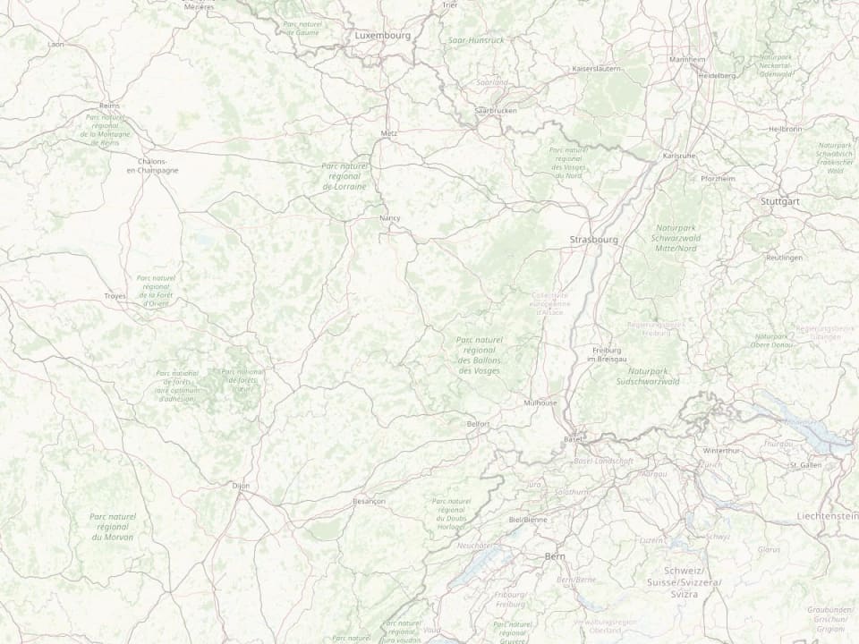 Carte de la zone d'intervention autour de Epinal