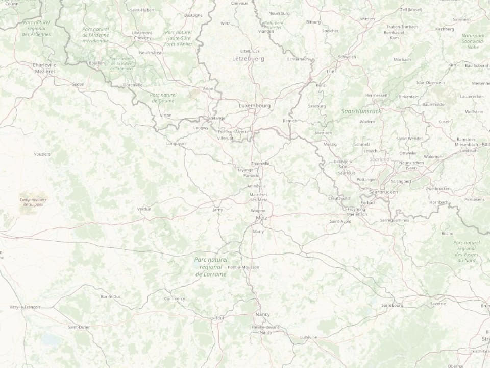 Carte de la zone d'intervention autour de Rosselange
