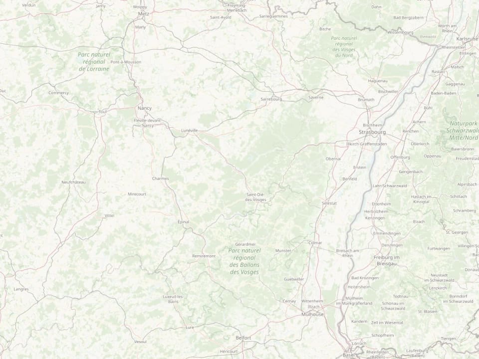 Carte de la zone d'intervention autour de Étival-Clairefontaine