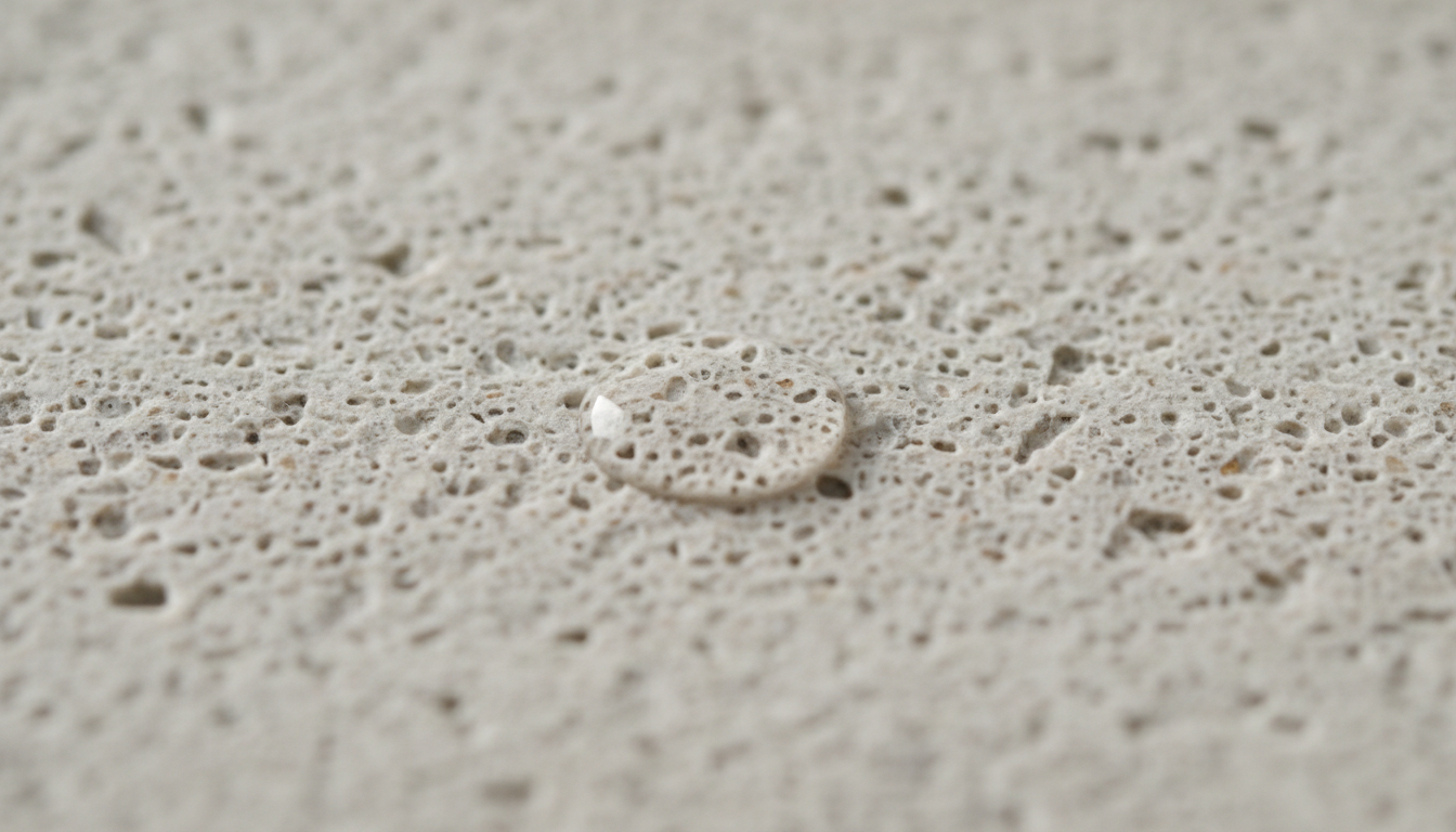 Gros plan sur la texture microporeuse, révélant des nuances douces et naturelles.