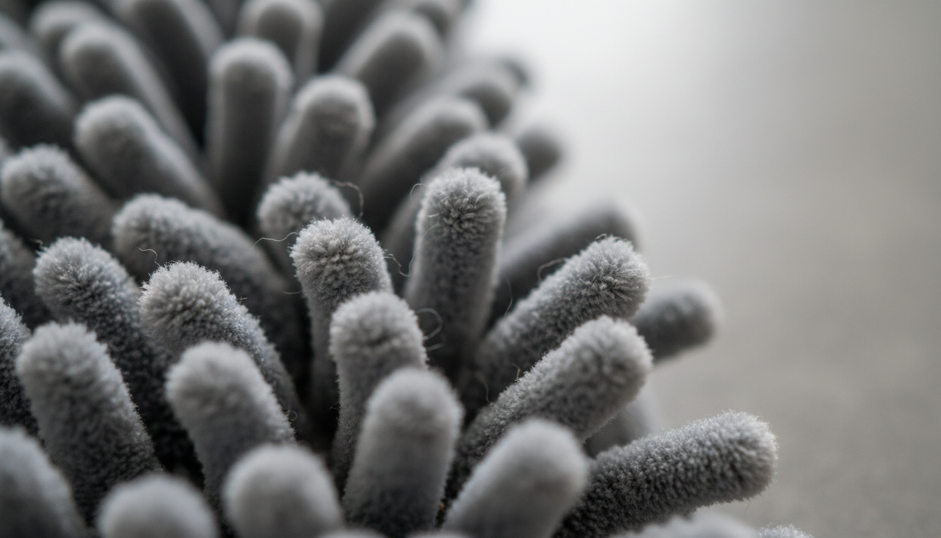 Gros plan sur la texture douce et veloutée, 80x50 cm, facile d'entretien.