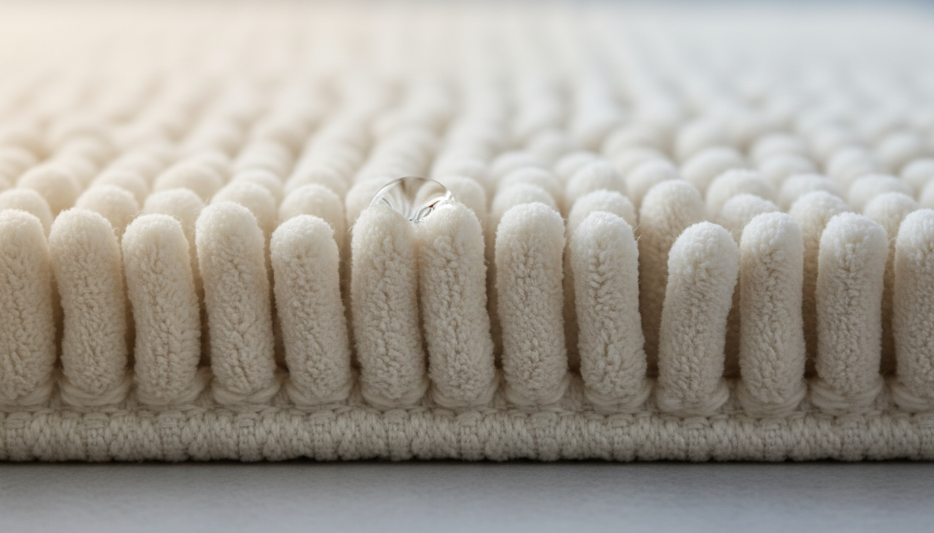 Gros plan sur la texture douce et épaisse, offrant un confort inégalé sous vos pieds.