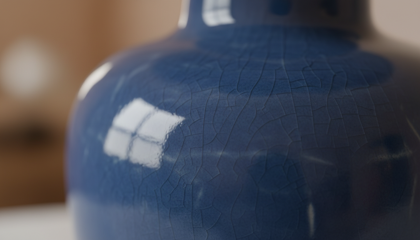 Gros plan sur l'abat-jour en verre texturé, diffusant une lumière douce et apaisante.