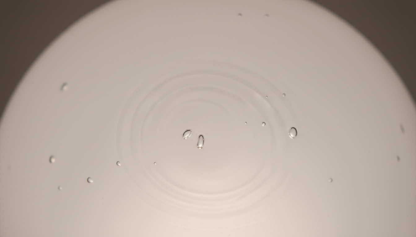 Gros plan sur la finition en verre opale translucide, révélant une texture douce et lumineuse.