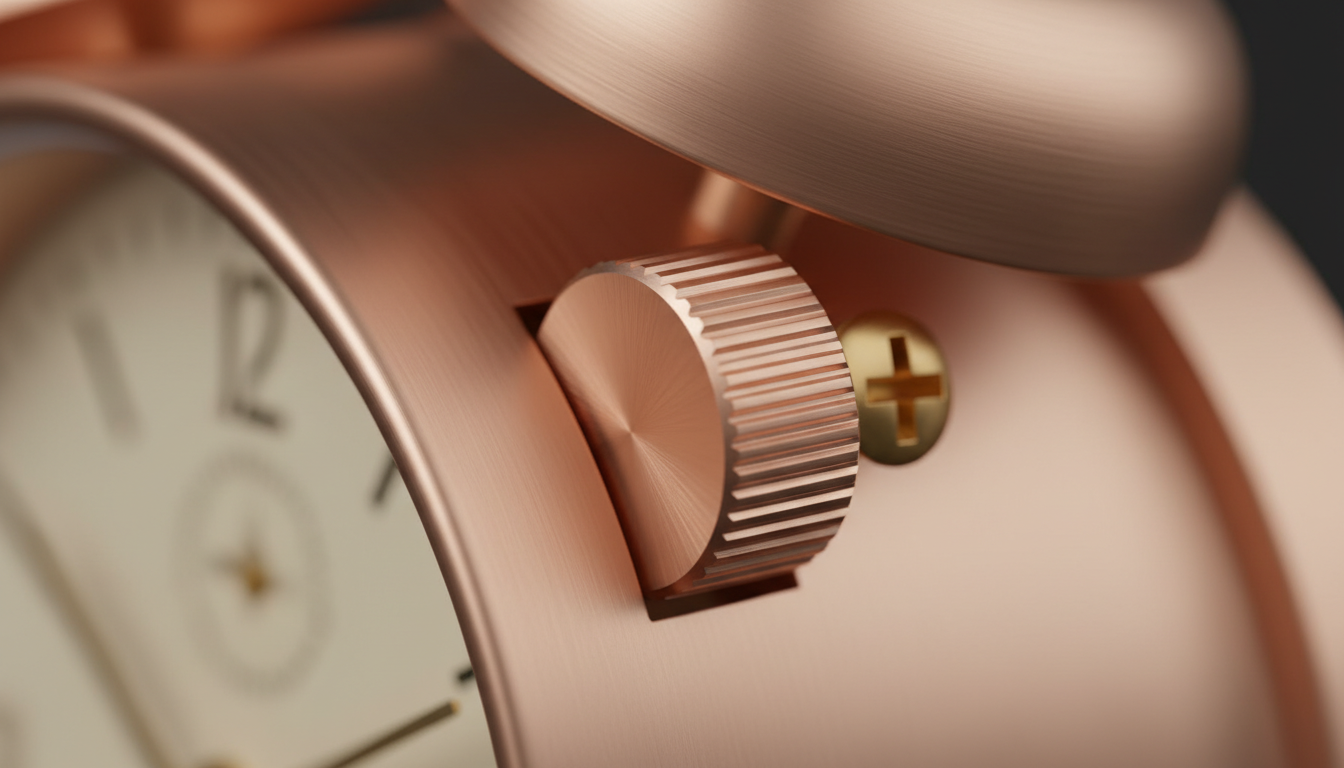 Gros plan sur l'écran lumineux rose, avec texture satinée et boutons élégants.