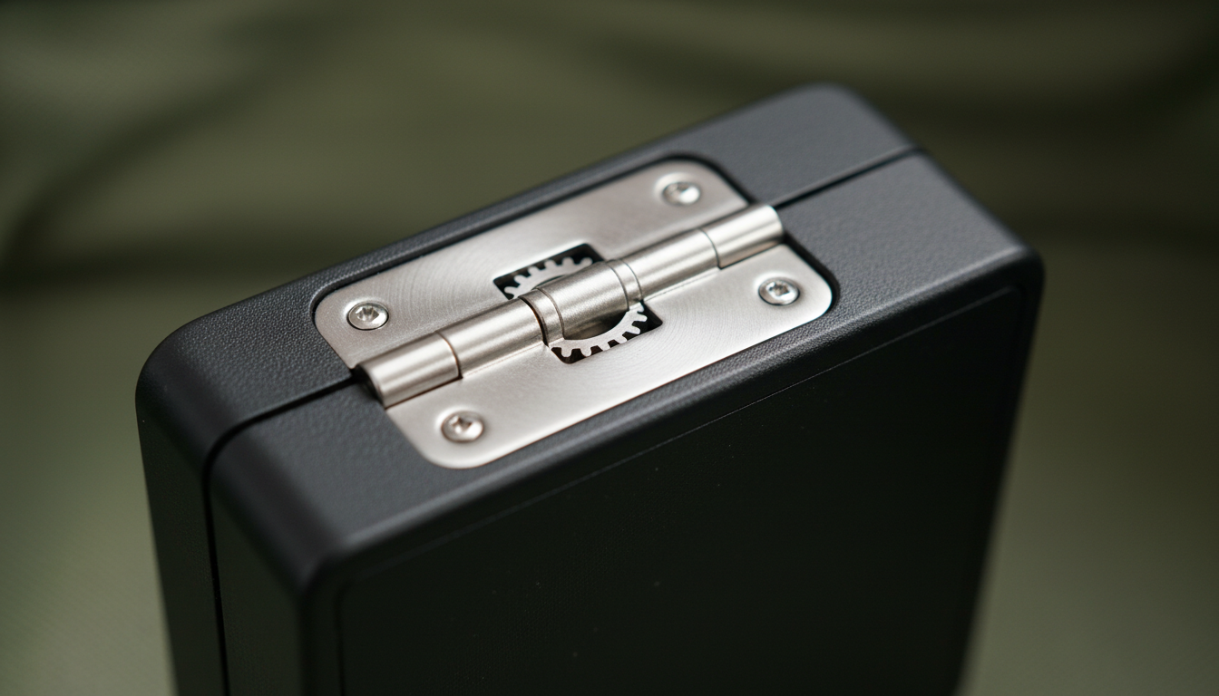 Gros plan sur l'écran numérique LCD lumineux, chiffres clairs en bleu, boîtier en silicone noir.