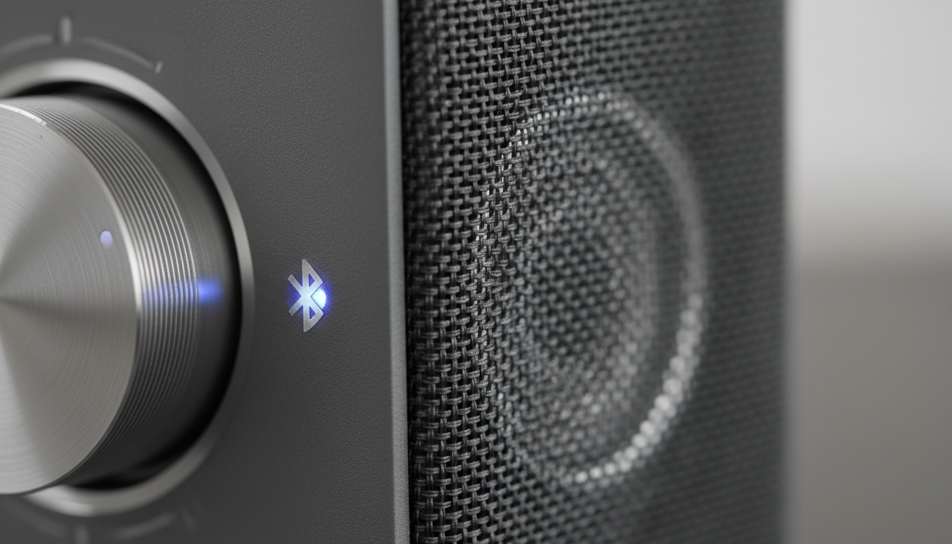 Gros plan sur l’écran LED numérique, affichant l'heure avec une texture mate et des boutons en silicone.