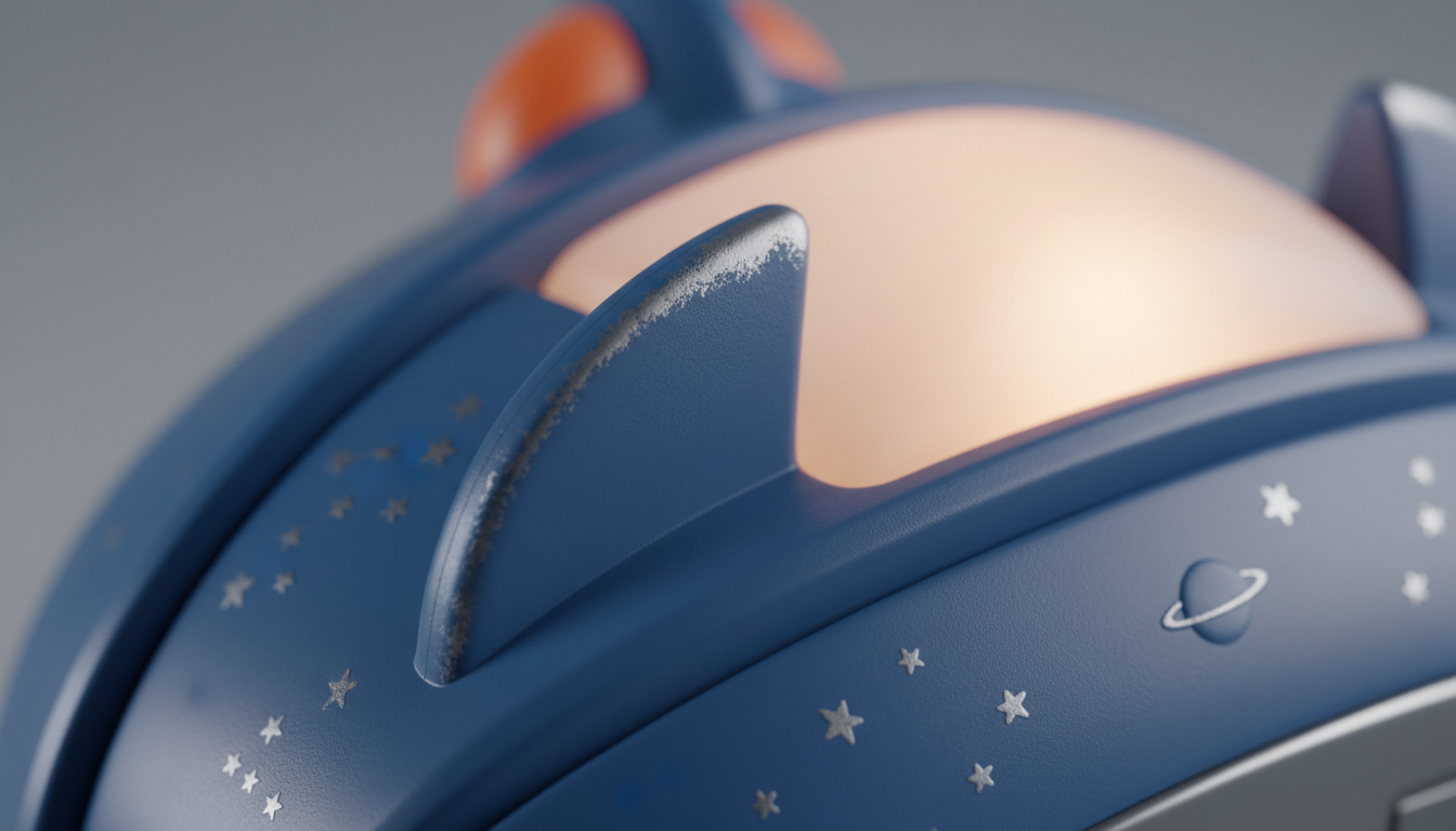 Gros plan sur le cadran numérique lumineux et les boutons en silicone texturé, faciles à utiliser.