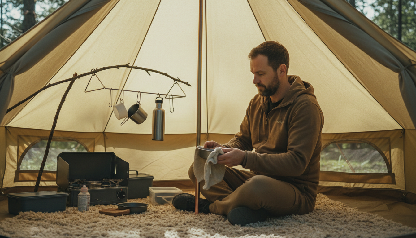 Quelles solutions pour sécher la vaisselle au camping ? - ambiance