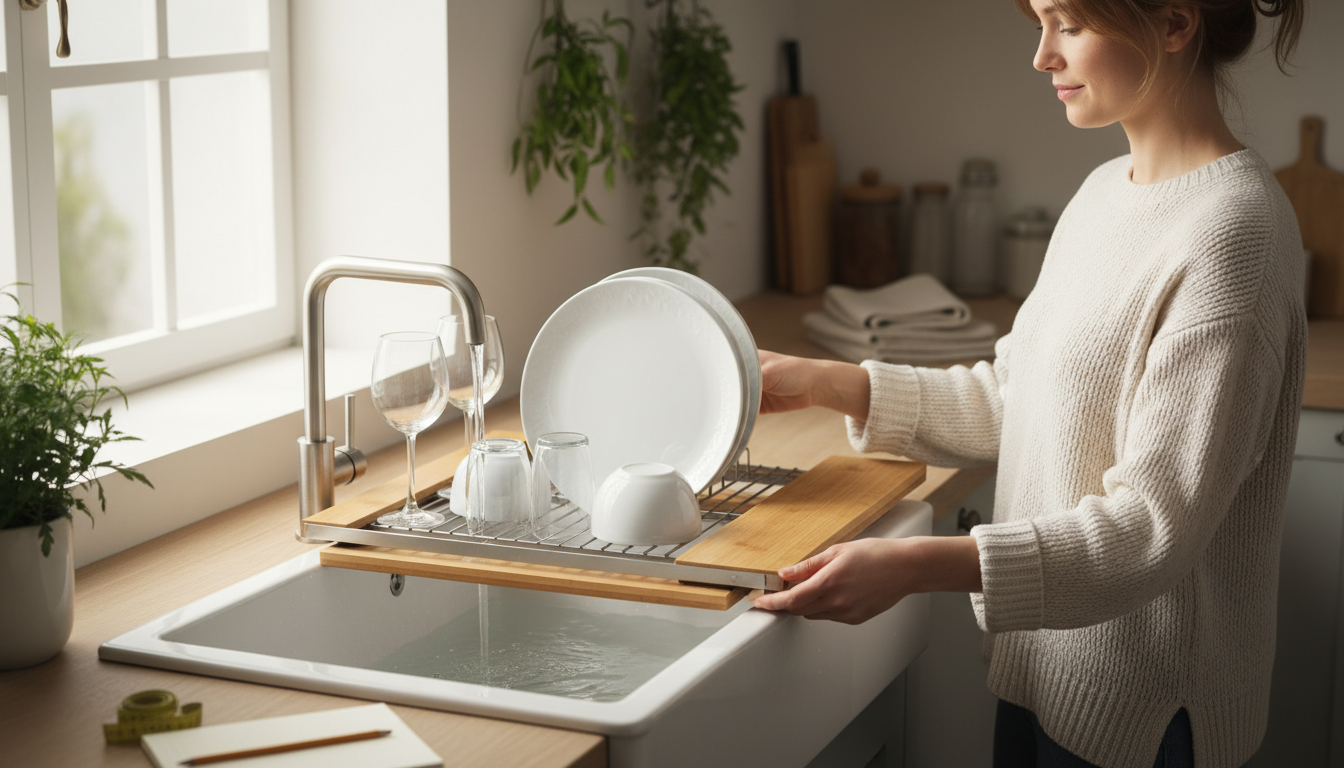 Comment ajuster un égouttoir extensible - ambiance