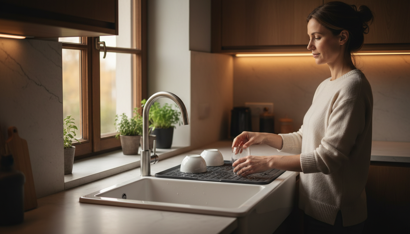 Pas assez de lumière : égouttoirs pour cuisine sombre - ambiance