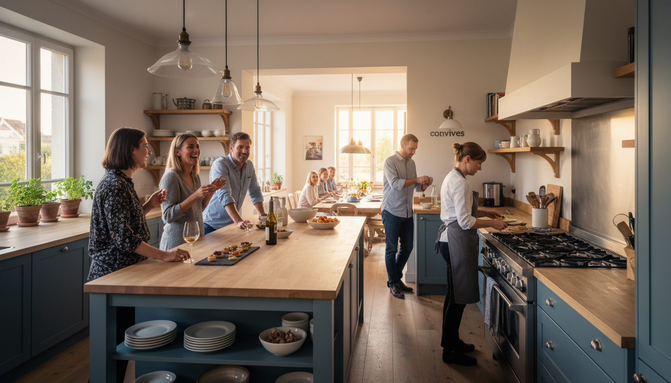 Aménagement de cuisine pour recevoir des invités - lifestyle