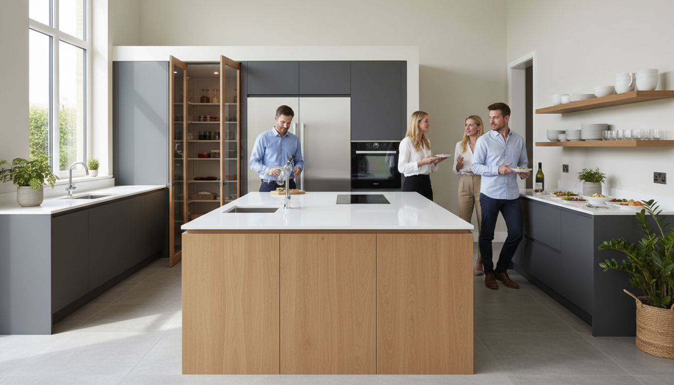 Aménagement de cuisine pour recevoir des invités - decor