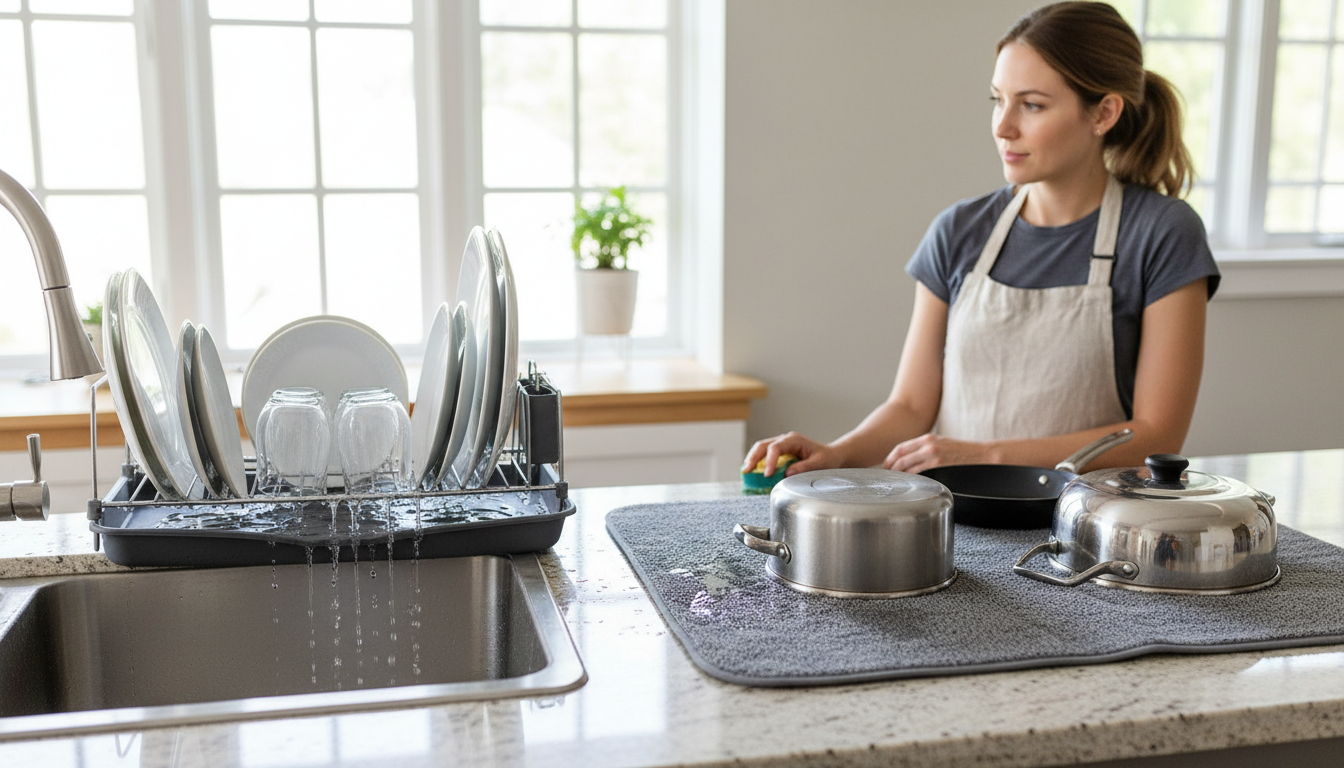 Tapis égouttoir vs grille : quel est le meilleur ? - decor