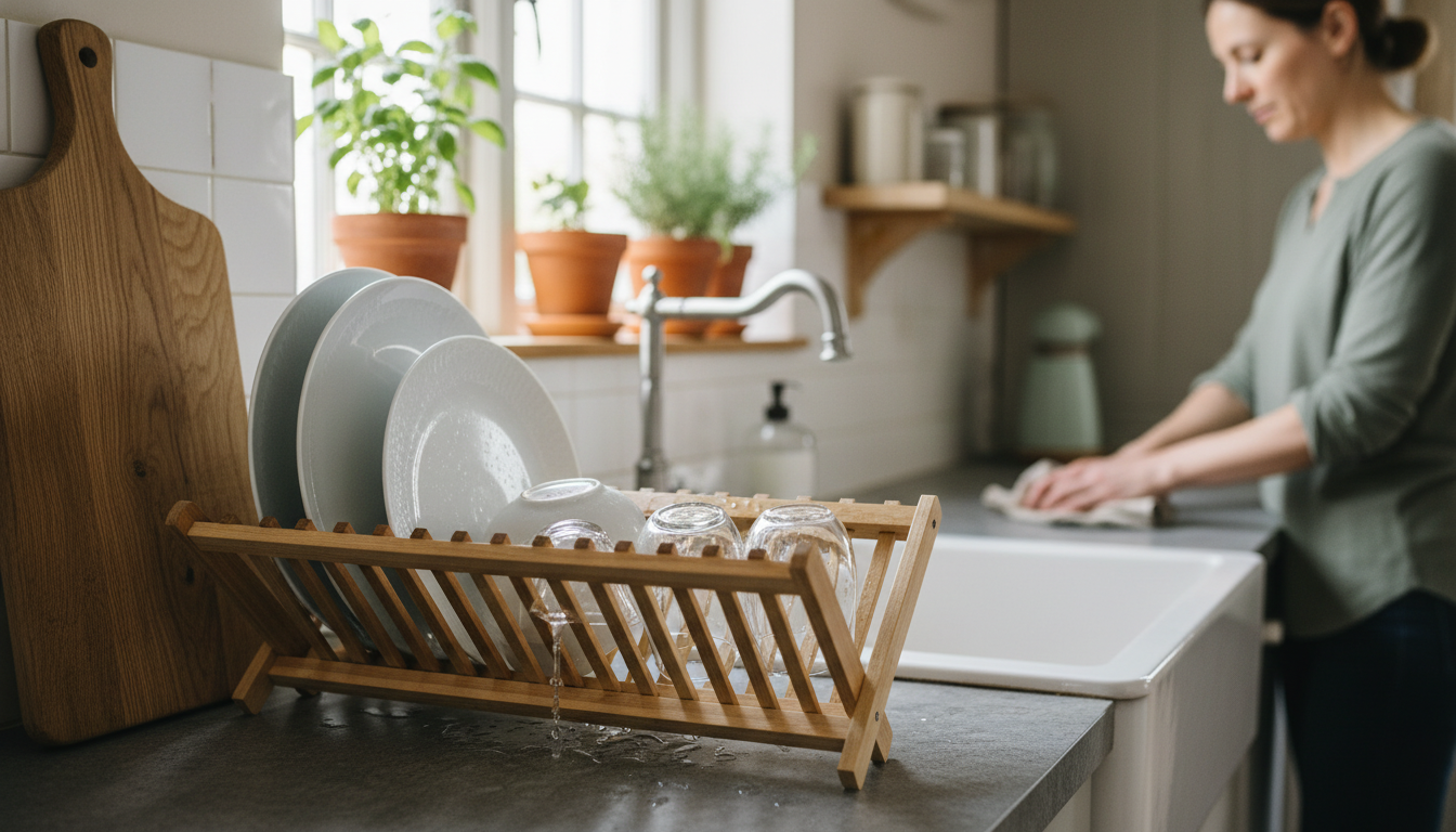 Les égouttoirs en bois pour une touche naturelle - lifestyle