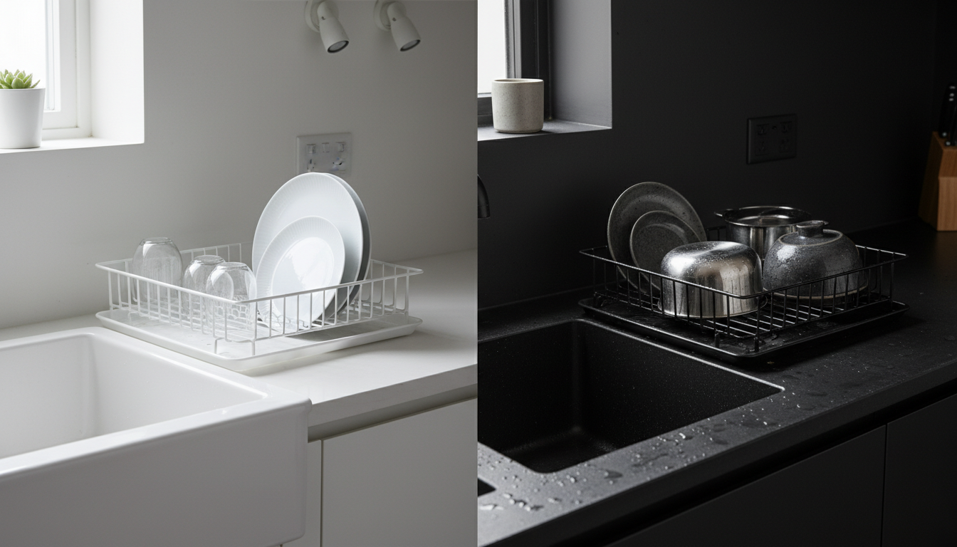 Égouttoir en métal noir vs blanc : que préférer ? - lifestyle