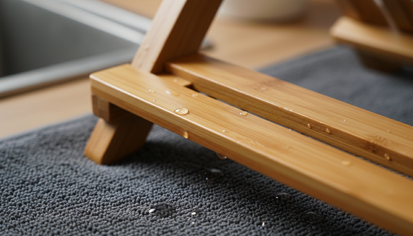 Comment utiliser un égouttoir en bambou en intérieur - detail