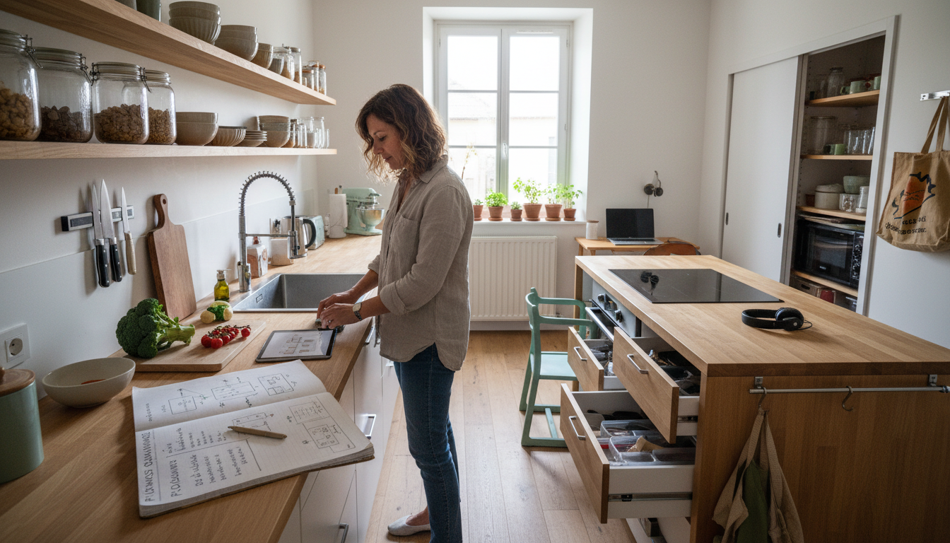 Influence du style de vie sur l'organisation de la cuisine - decor