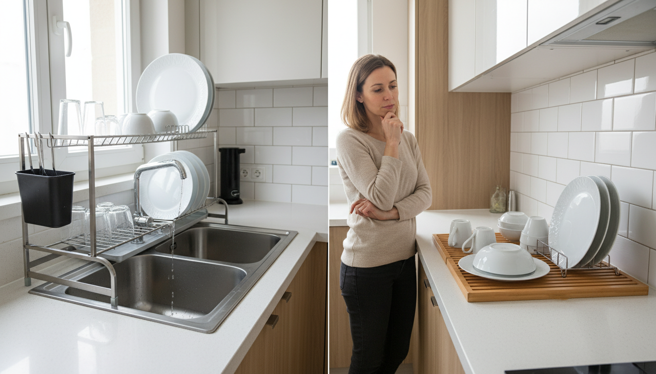 Étagère égouttoir vs égouttoir plat : les différences - lifestyle