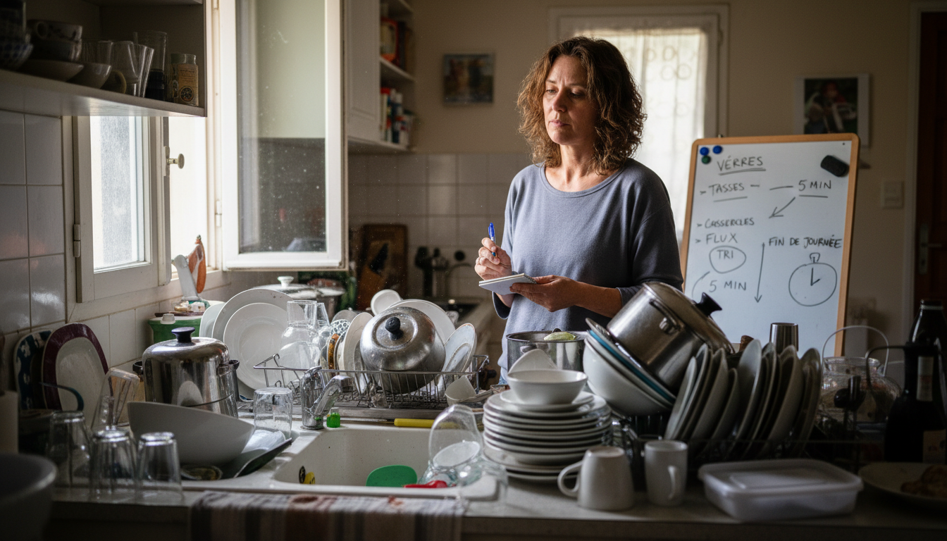 Vaisselle qui s'accumule : solutions de tri efficaces - decor