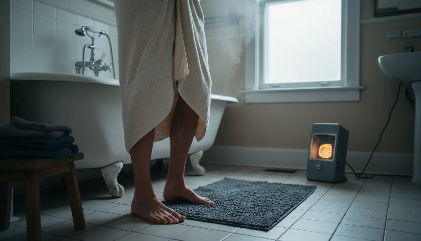 Pieds toujours froids en sortant du bain en hiver - lifestyle