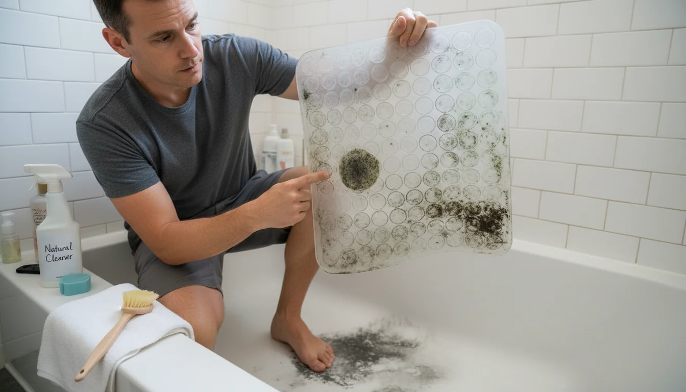 Enlever les taches de moisissure sur un tapis de douche - lifestyle