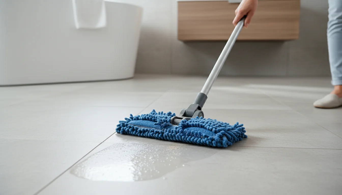 Allergien und Hausstaubmilben im Badezimmer: Bodenhygiene - detail