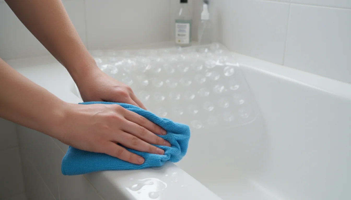 Badewannenmatte mit Saugnäpfen anbringen: Schritte und Tipps - detail