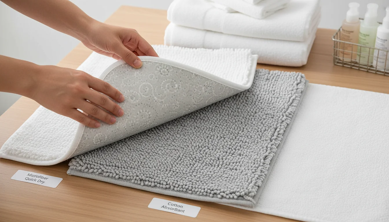 Badematten für Airbnb: waschbar, robust und schnelltrocknend - detail