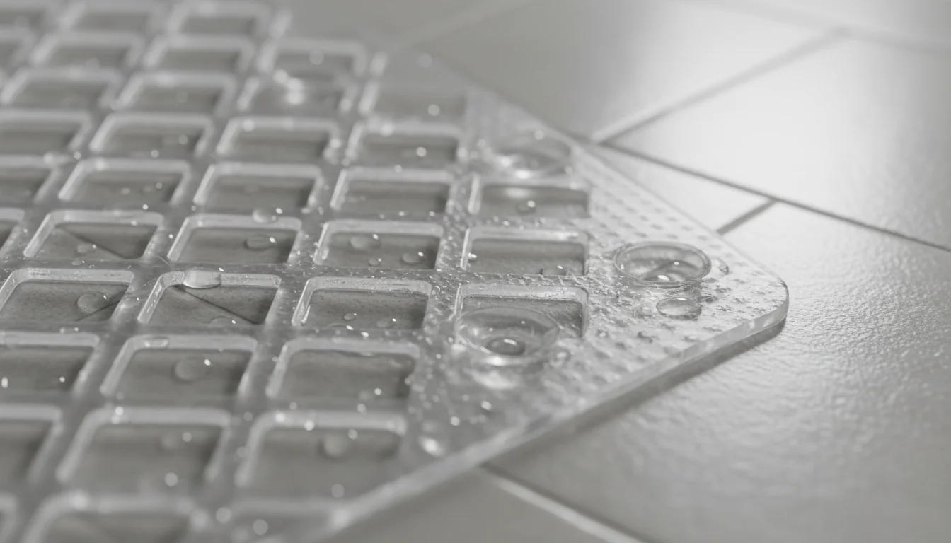 Non-slip shower mat for walk-in shower - decor