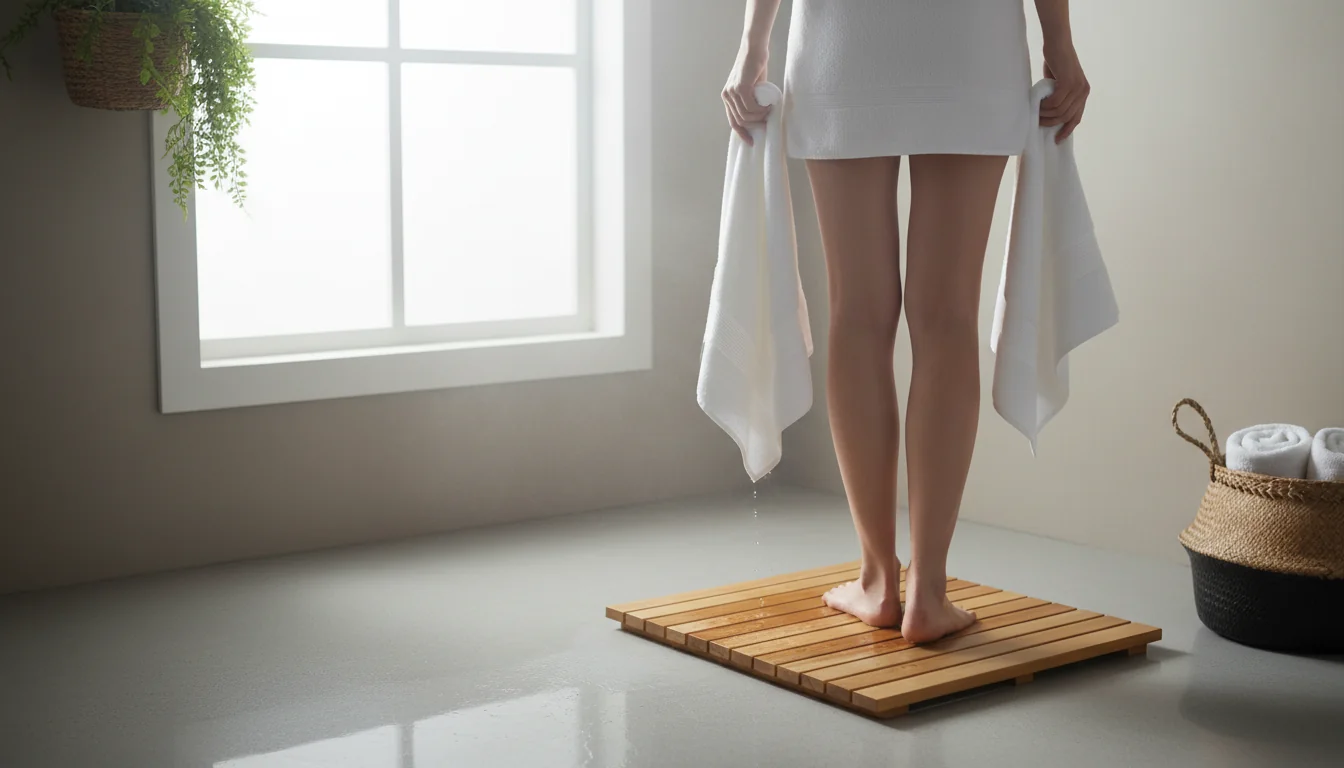 Tapis de douche ou caillebotis: stabilité et durabilité - ambiance