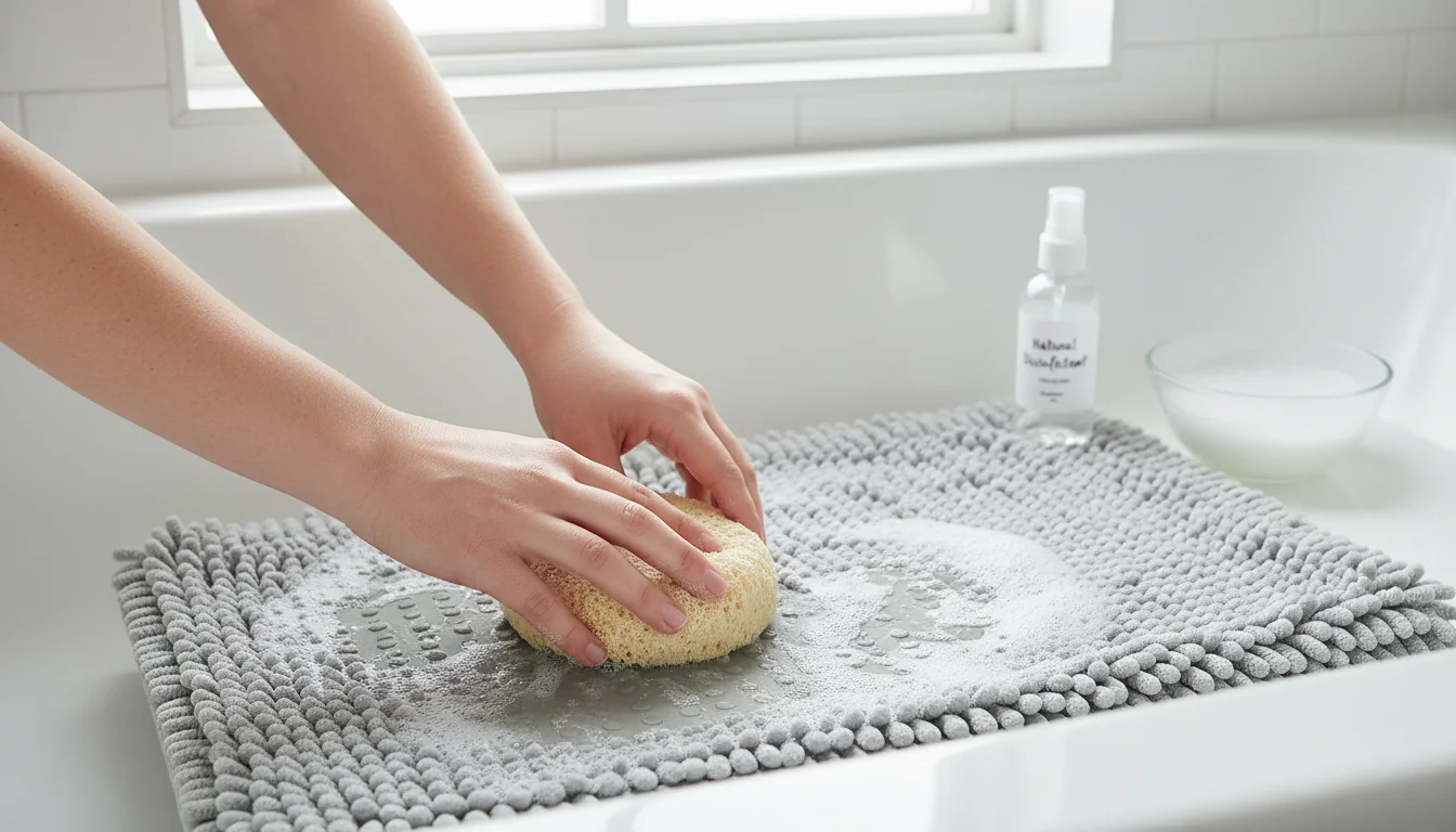 Disinfecting a Bath Mat Without Damaging It: Safe Methods - detail