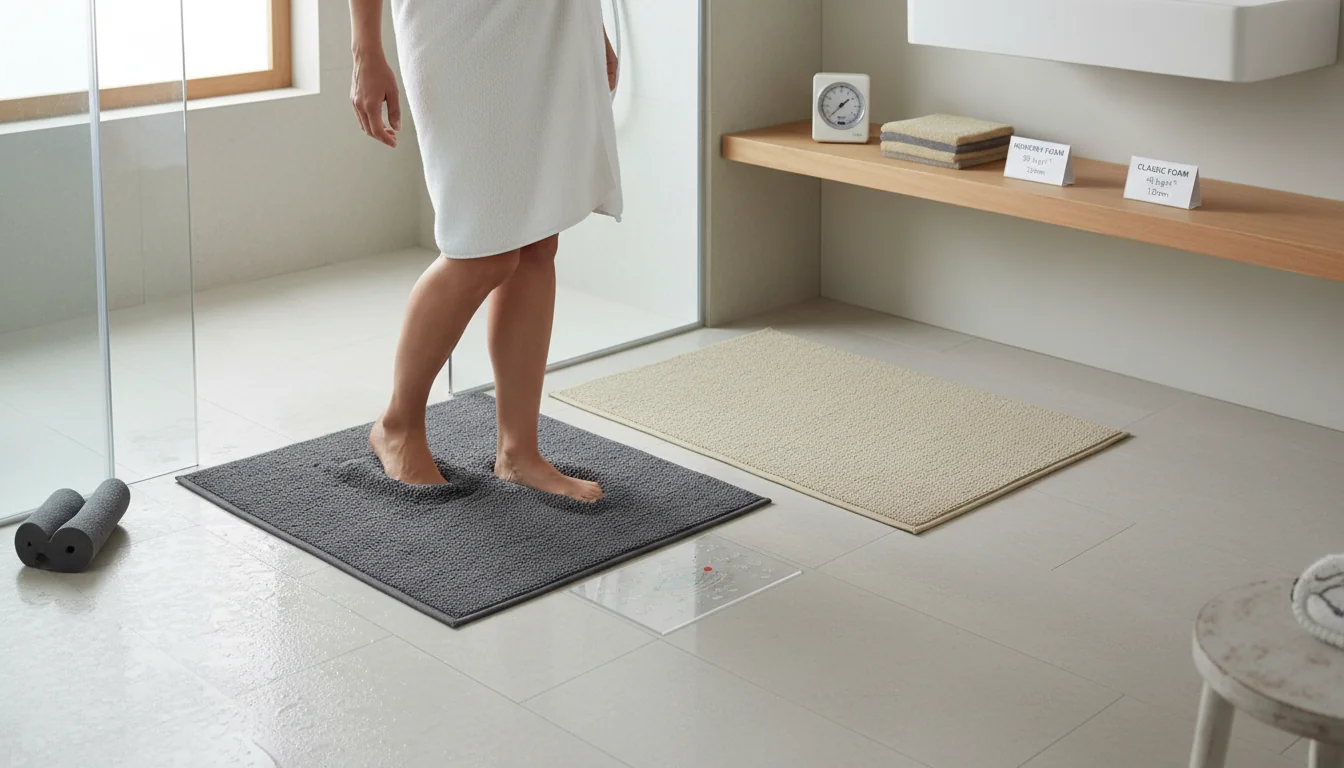 Tapis à mémoire de forme ou mousse classique: confort réel - lifestyle