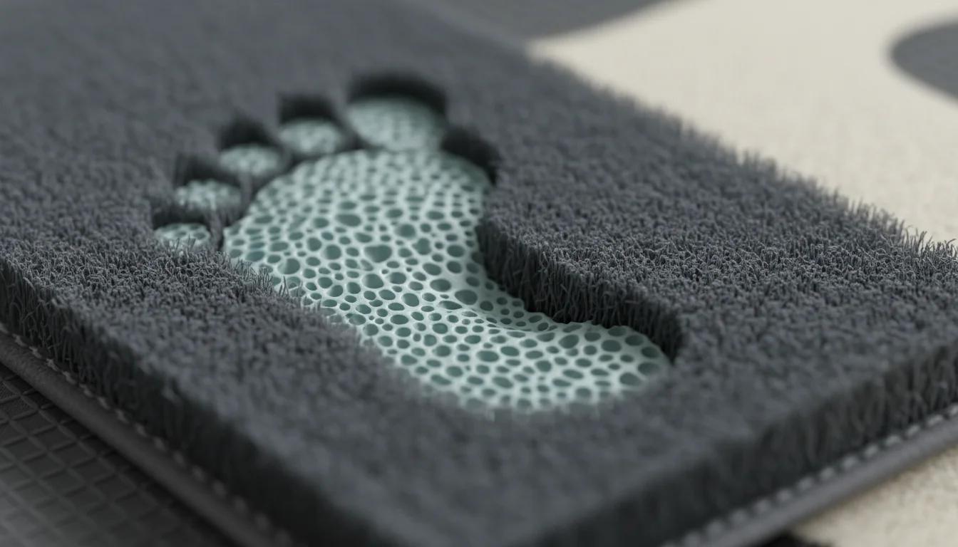 Tapis à mémoire de forme ou mousse classique: confort réel - detail